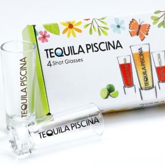 Tequila Piscina Shot Glass Glasses Set of 4 - Picture 2 of 3